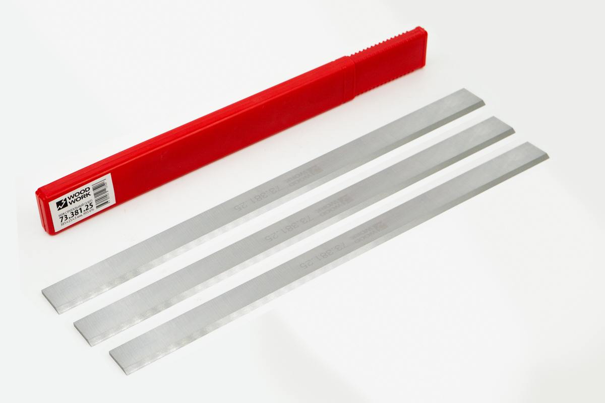 Комплект строгальных ножей HSS 6% 381X25X3мм (3 шт.) для JWP-15K, JWP-15B, 15SC