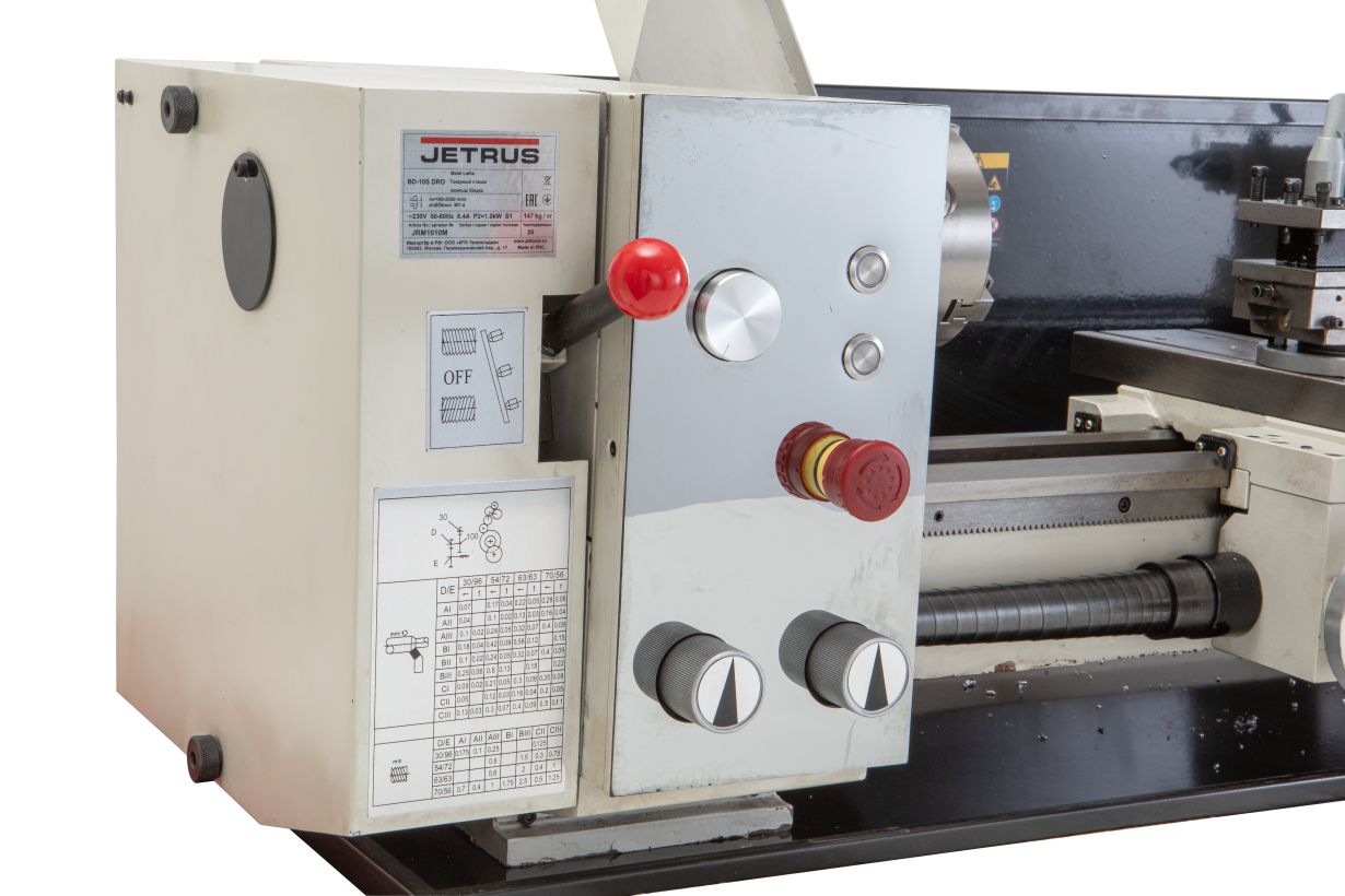 JETRUS BD-10S DRO Настольный токарный станок по металлу с цифровым табло скорости